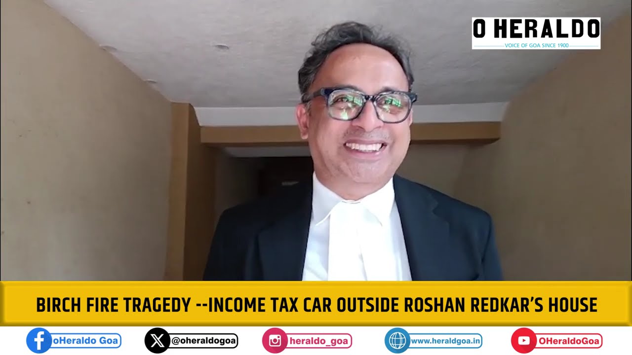 BIRCH FIRE TRAGEDY --Income tax car outside Roshan Redkar’s house