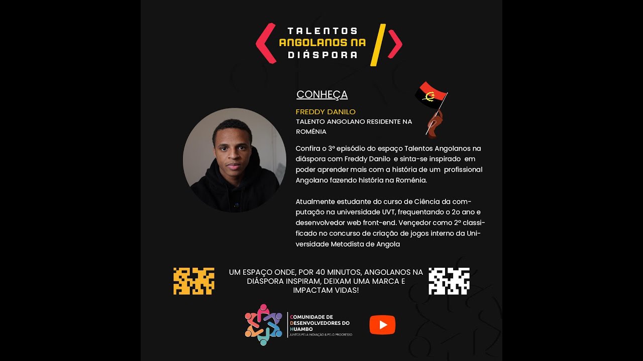 TALENTOS ANGOLANOS NA DIÁSPORA | COM FREDDY DANILO