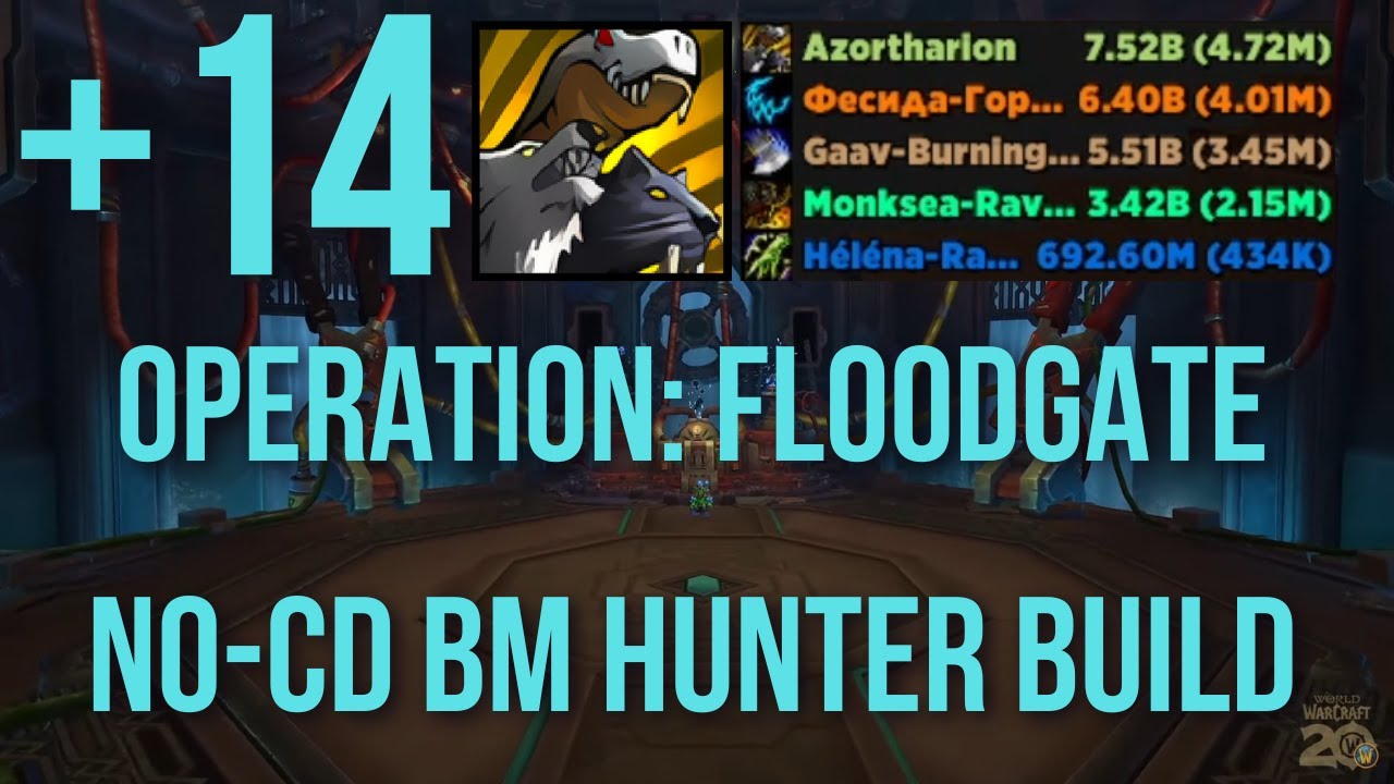 4.72M DPS with NO COOLDOWN BUILD? | Operation: Floodgate +14 Week 2 | BM Hunter PoV