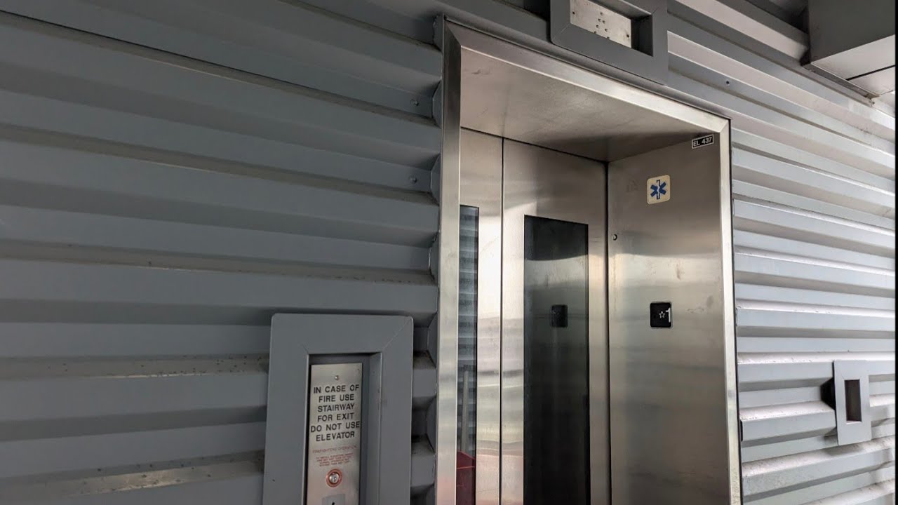 Slow Leveling! ThyssenKrupp AirTrain Elevator (Car 2) - San Francisco Airport Terminals 2 & 3