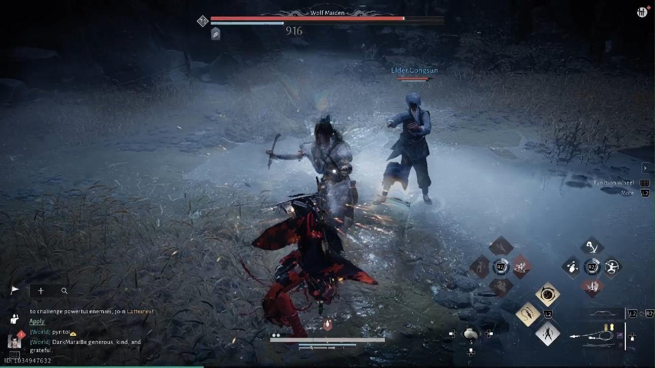 Defeating the wolf maiden boss
