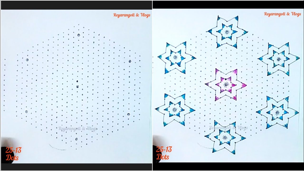 25-13 Dots today's new trending special muggu 🌼 Easyrangoli 🌼Beautiful rangoli designs 