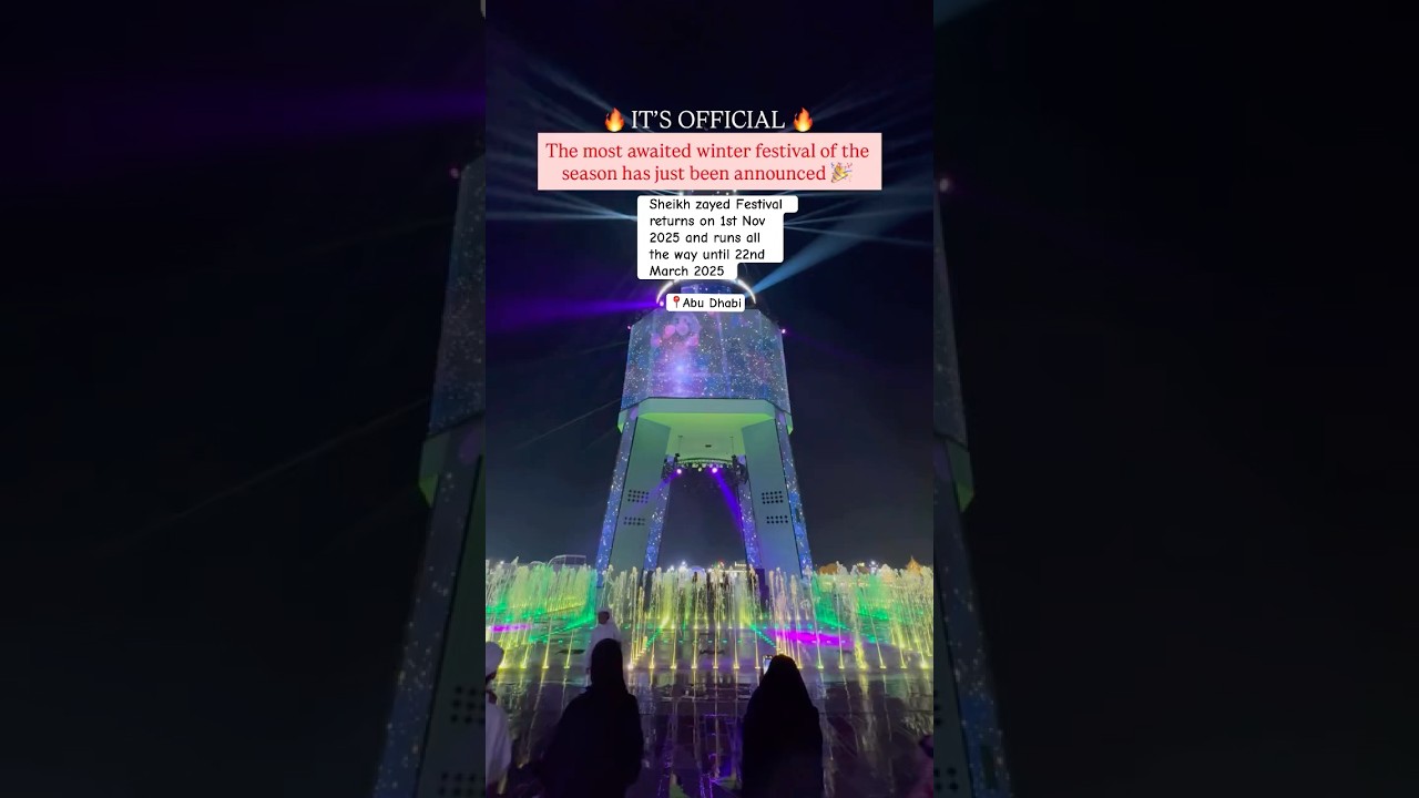 Sheikh zayed Festival returns on 1st Nov 2025 and runs all the way until 22nd March 2025