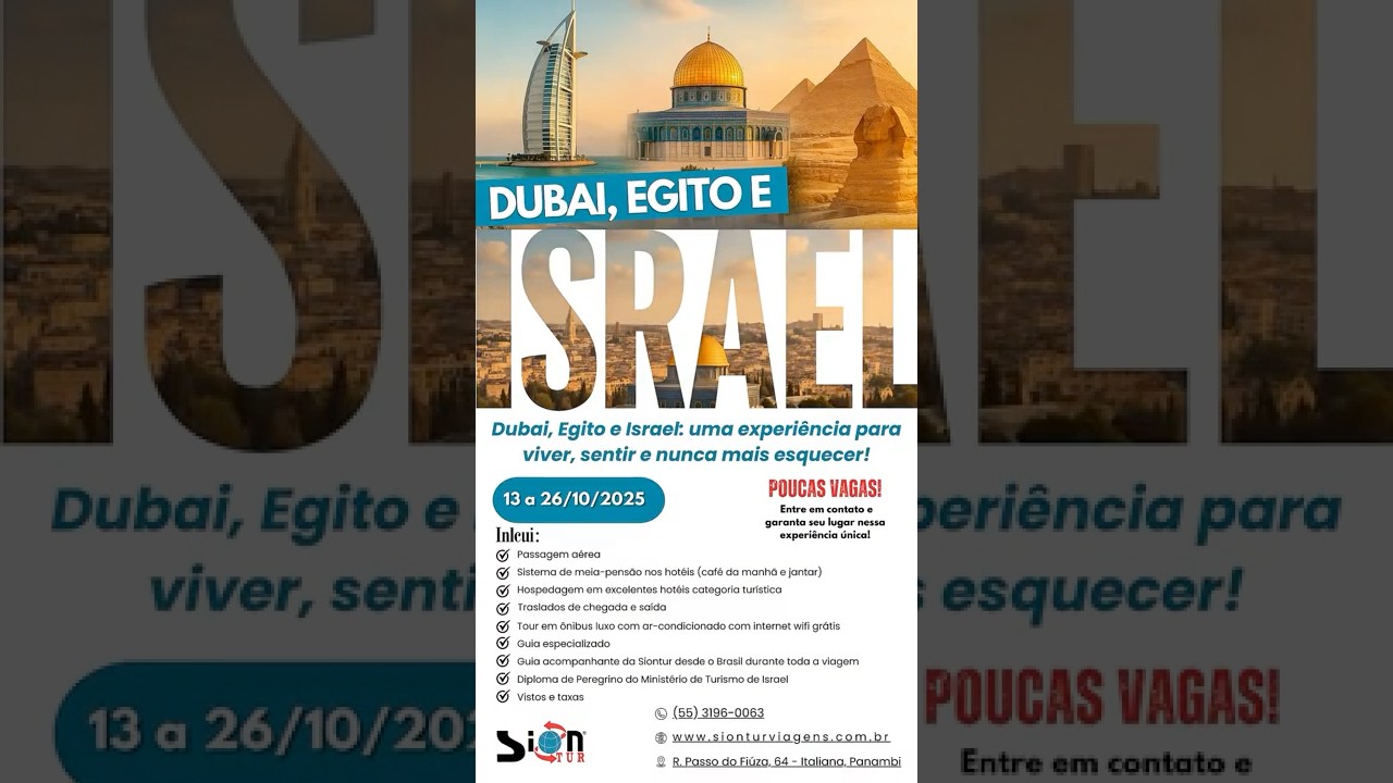 Dubai; Turquia e Israel 102025