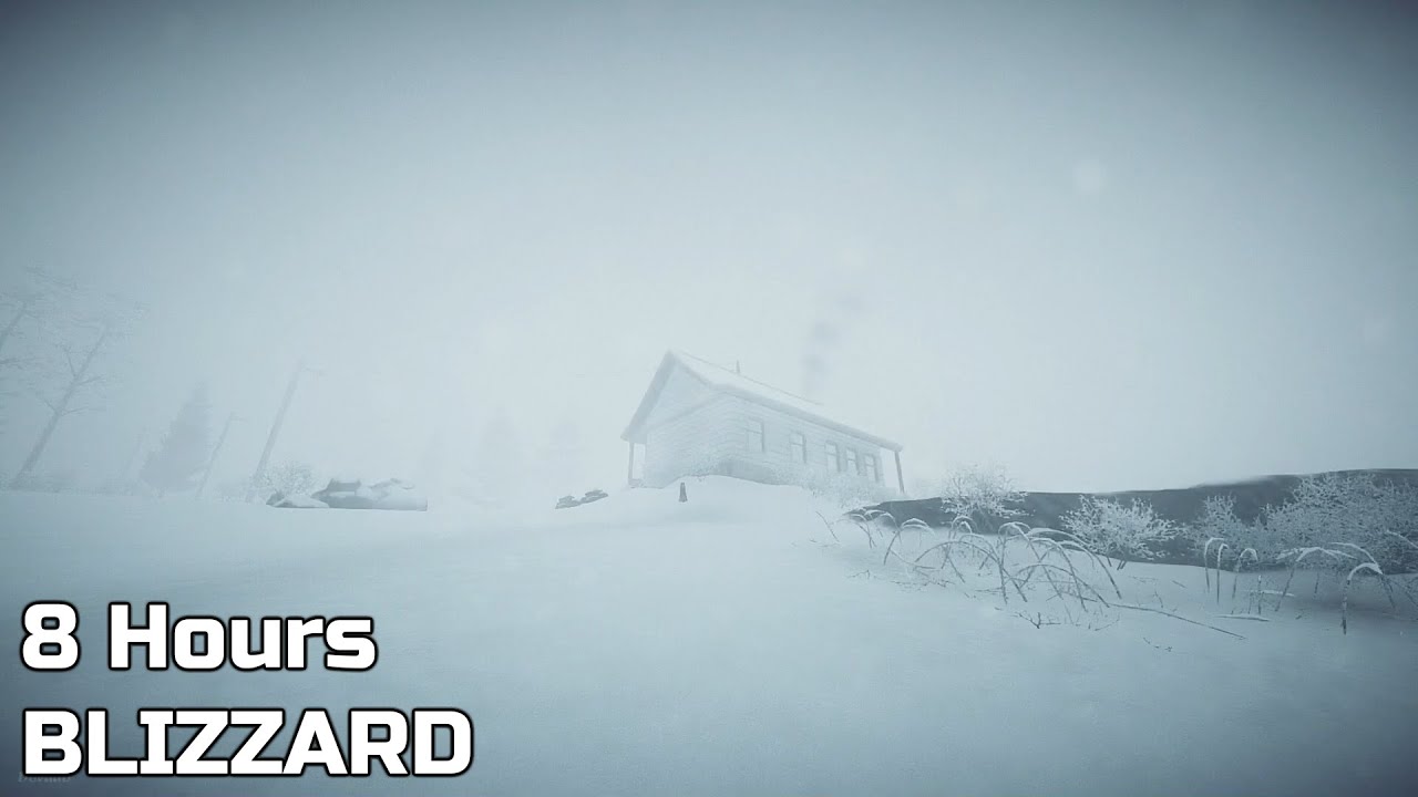 8 Hours Howling wind & Blizzard Sounds | Heavy Snowstorm | Winter Storm Sounds