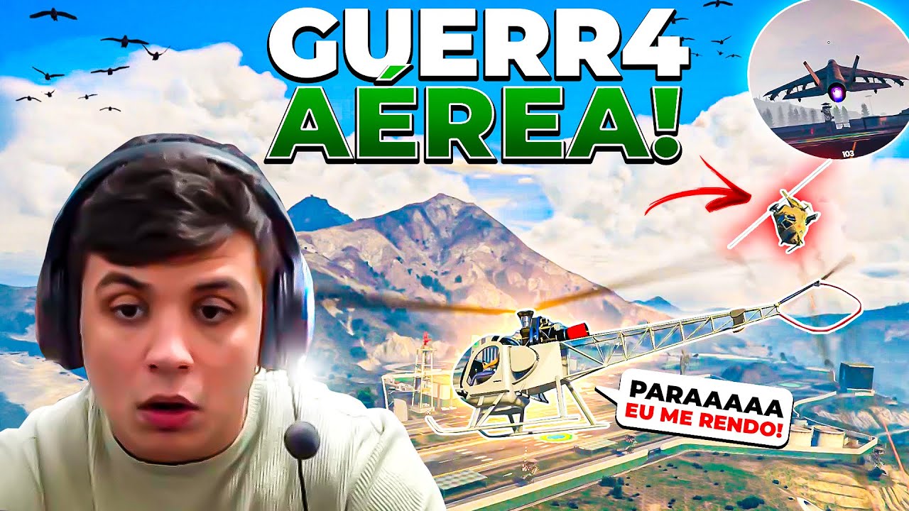 PAULINHO ENTRA EM GUERR4 AÉREA CONTRA O EXÉCITO e DEU RUIM!😱 GTA RP (Modder clips)