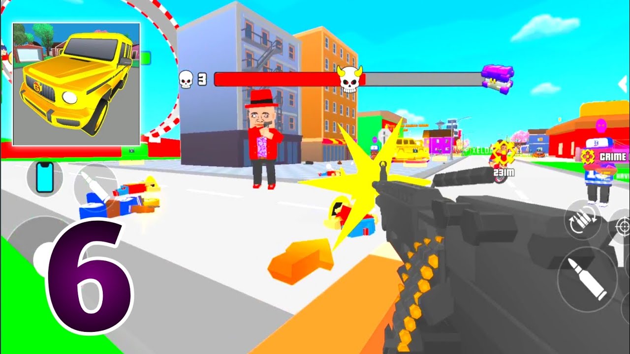 Gangs War Pixel Shooter Rp Game | Gameplay Walkthrough - Boss Fight 💀 - Part 6 - (Android, IOS) 