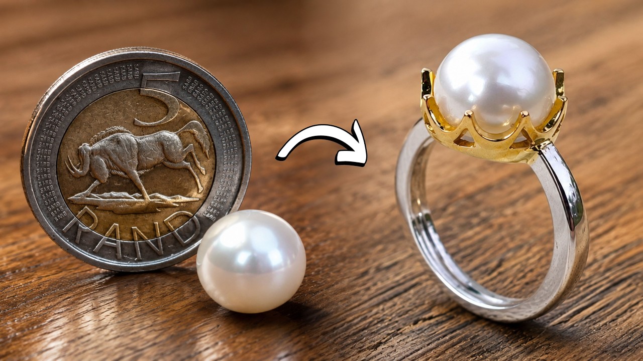 💍 I Turned an Old Coin into a Stunning Pearl Ring! 😱 | Handmade Jewelry Transformation