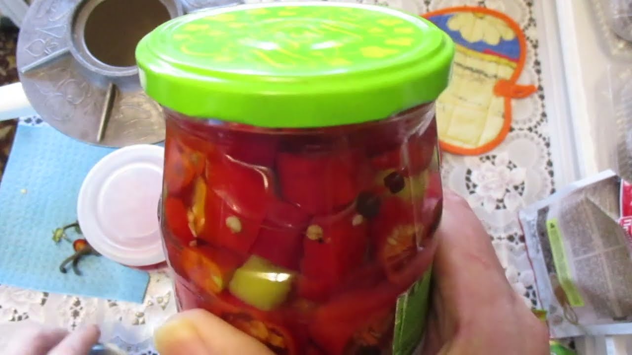 Консервация острого перца на зиму.Заготовка острого перца на длительное хранение.