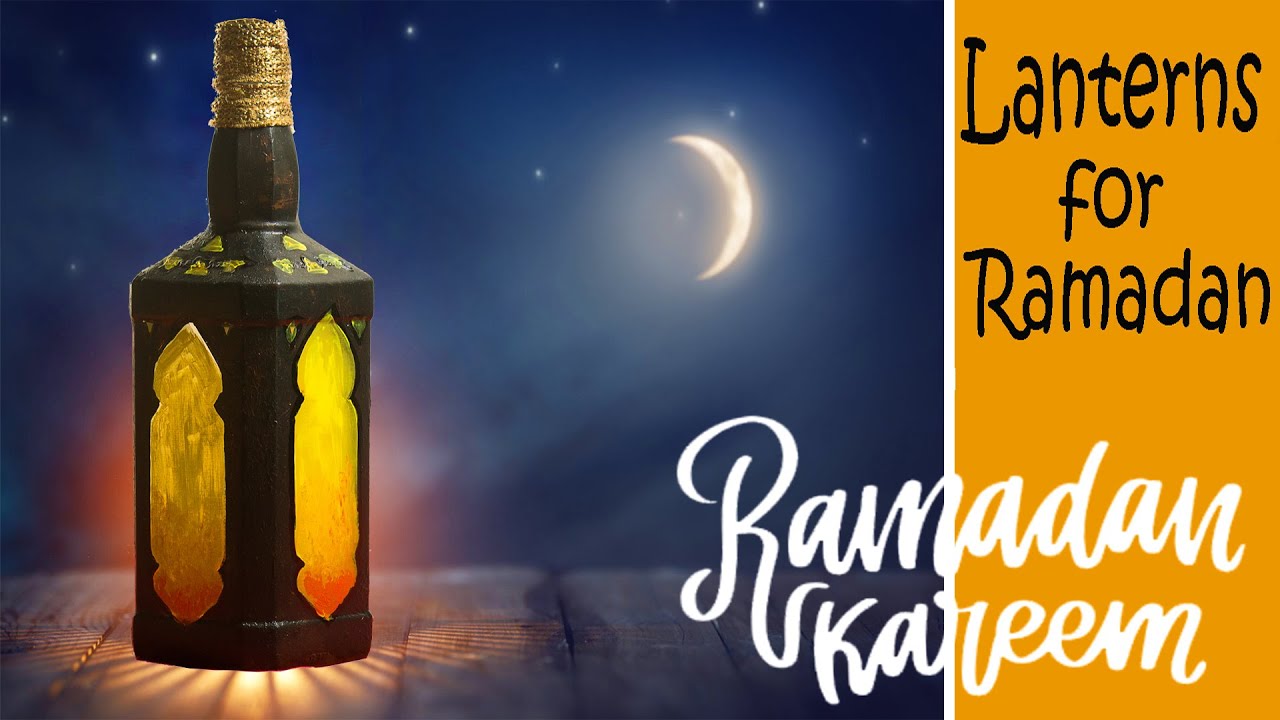 DIY Bottle Art | Ramadan DIY Lantern Lamp Using Bottle | Easy Decoration Ideas for Ramadan 2021