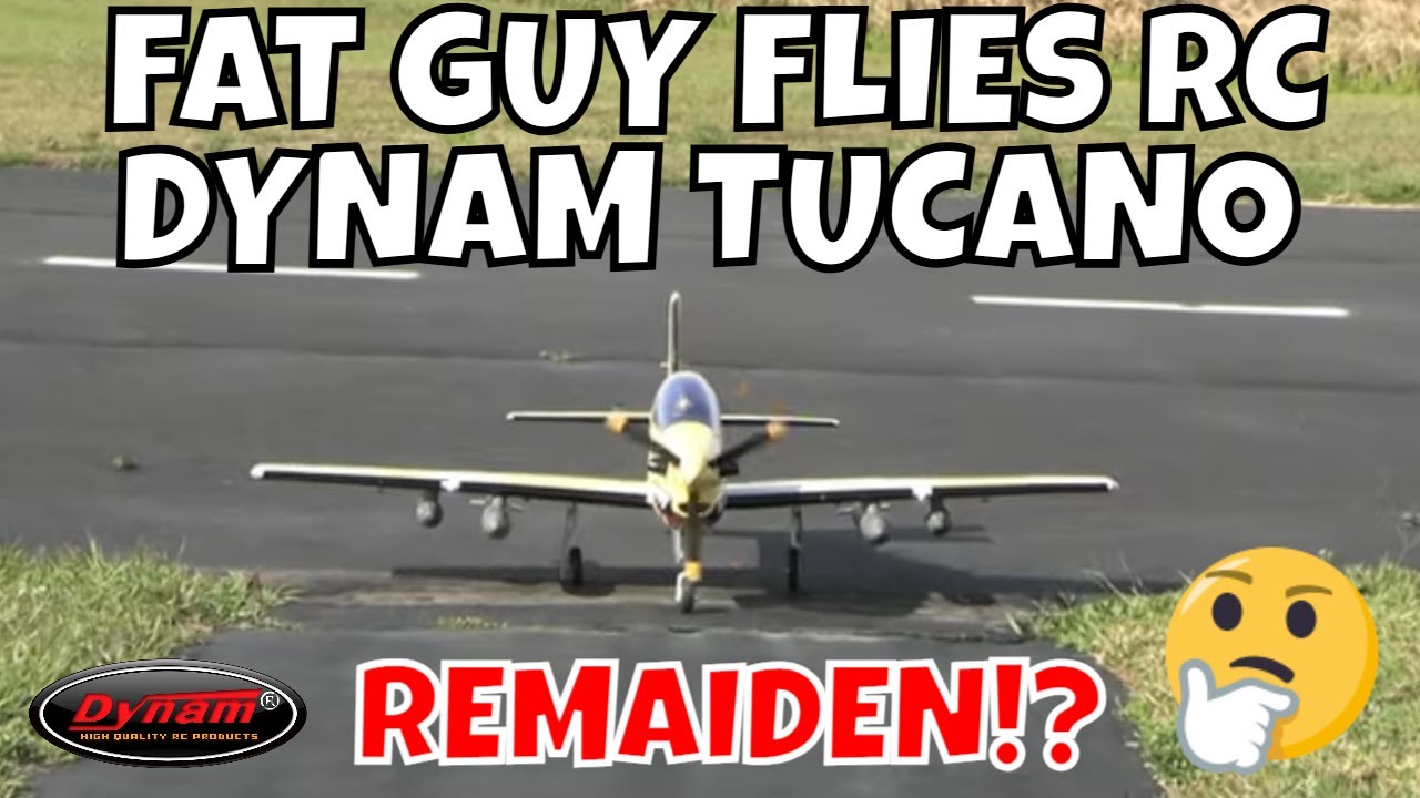 DYNAM TUCANO REMAIDEN,NEW FUSE,NEW RX,OLD PILOT by FGFRC #aviation #rc
