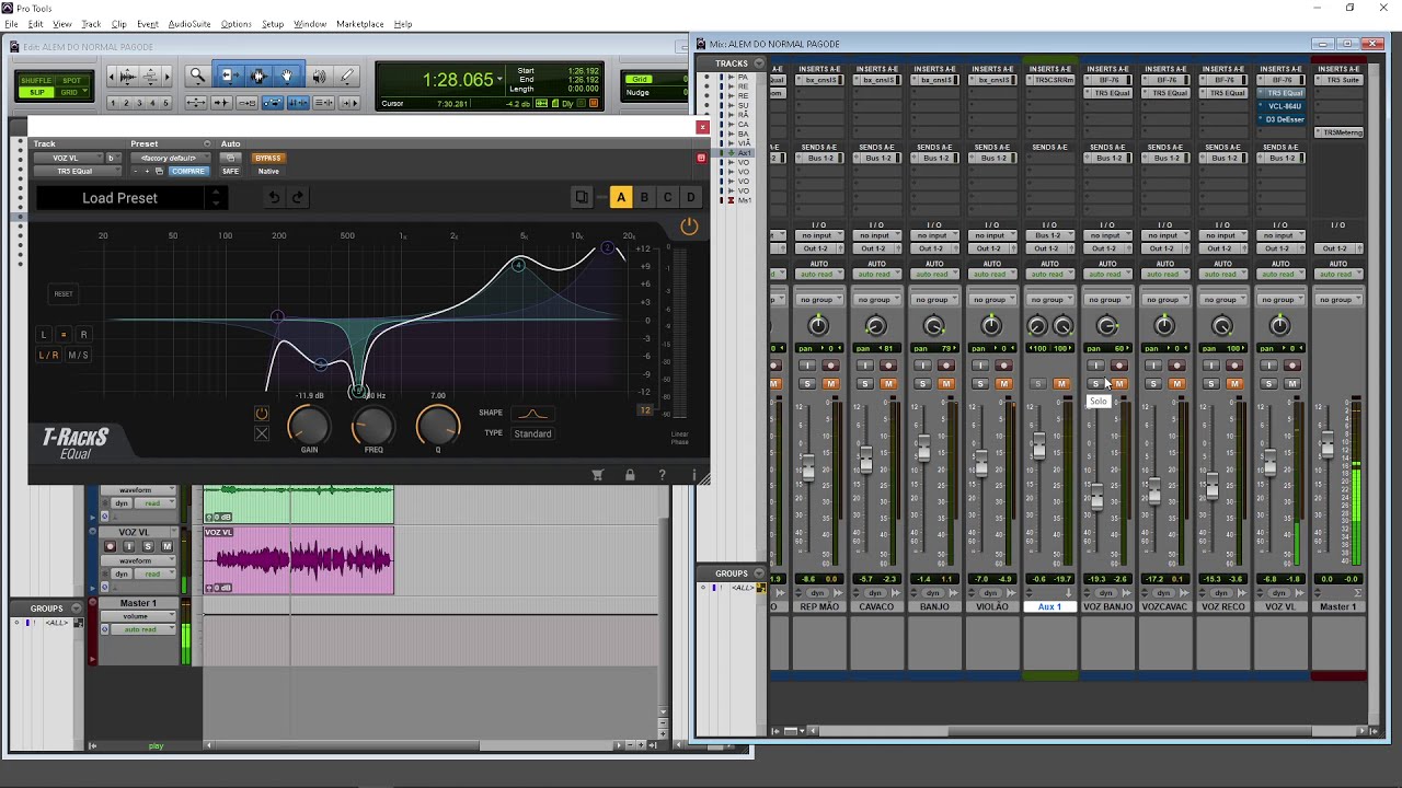 MIXANDO PAGODE NO PRO TOOLS 12