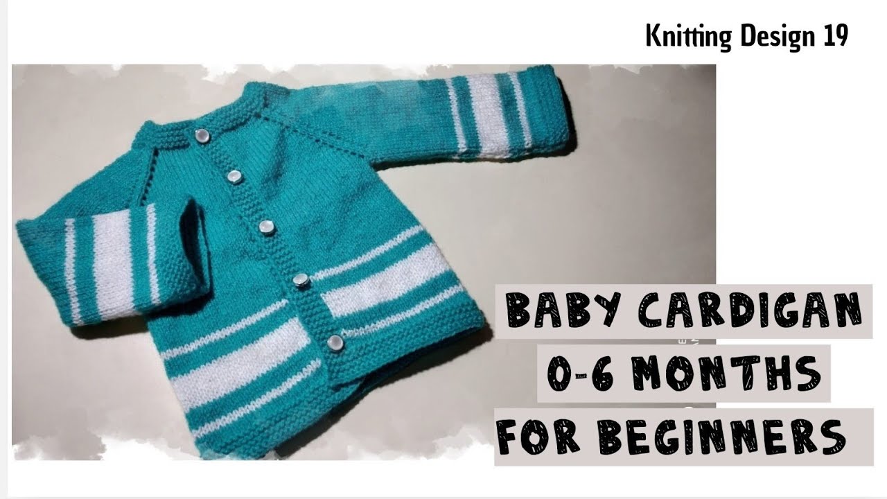 # 71 - baby cardigan knitting design ( 0 - 6 month baby cardigan in hindi) for beginners