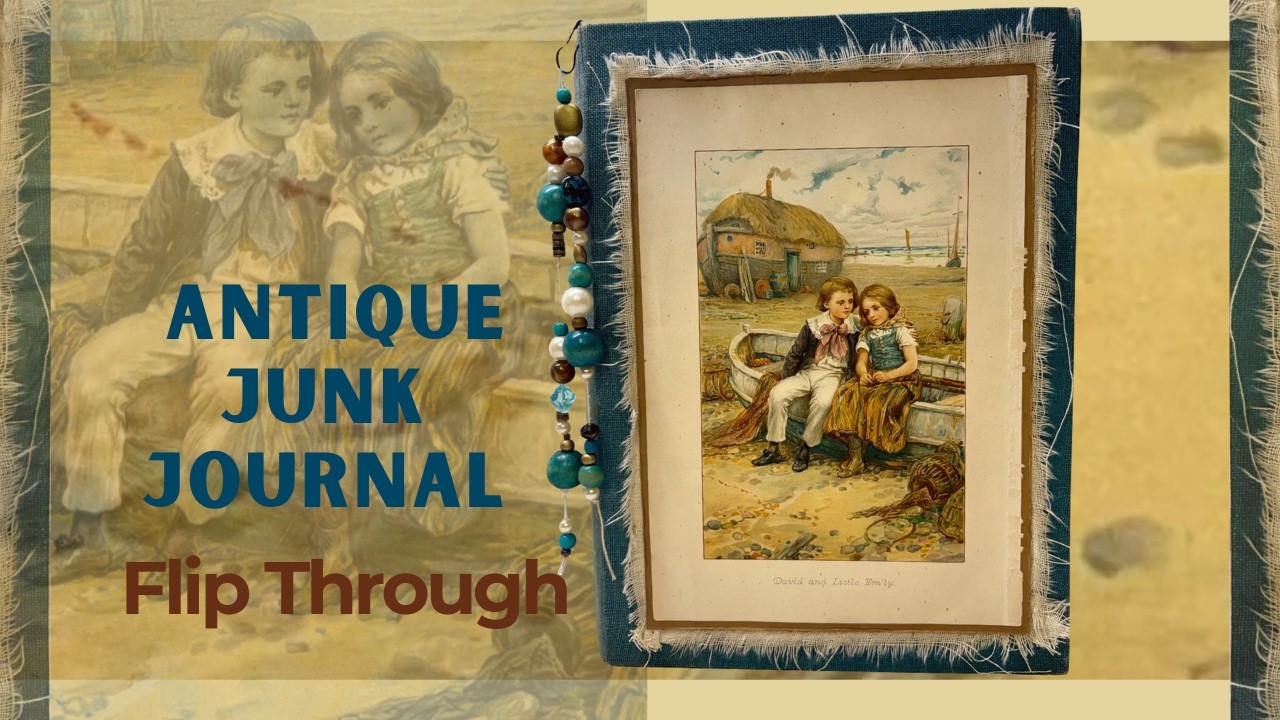 Large Charles Dickens cover junk journal flip through