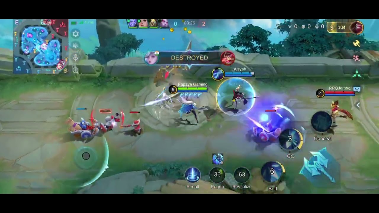 MOBA !!LEGEND🔥!! 5 VS 5 !! MIYA (100%) NOVEDIT