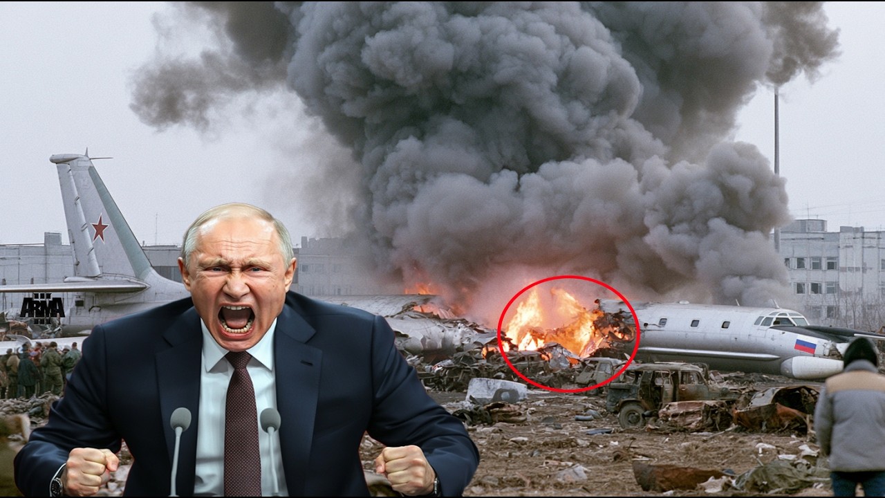 1 minute ago! Ukrainian F-16 jet fired a missile, shooting down a Russian TU-95 Bear bomber.
