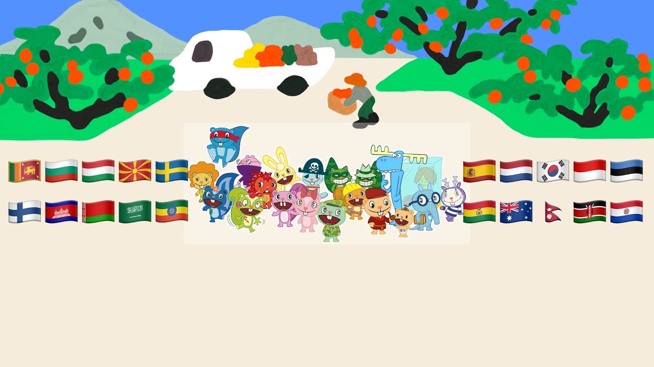 Happy Tree Friends in different Languages meme (Part 1)
