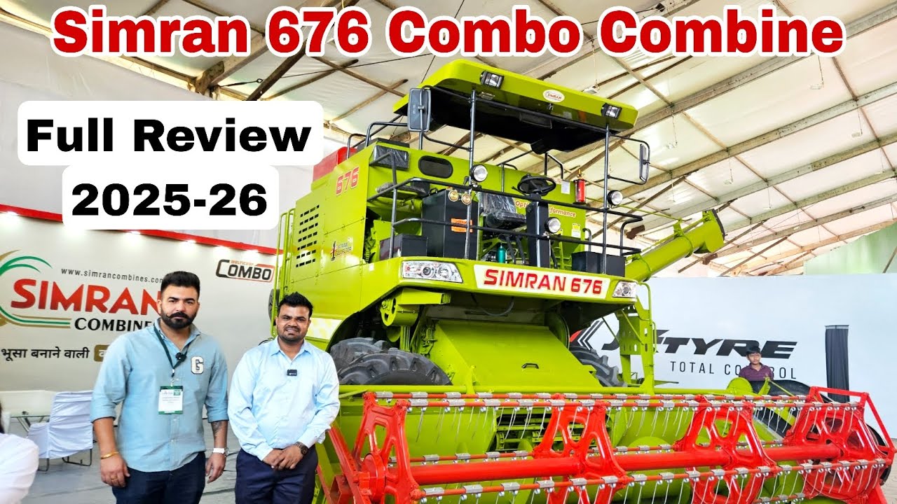 Simran 676 Combo Combine Harvester ॥ 2in1 full Review 2025-26 #combine #harvest 