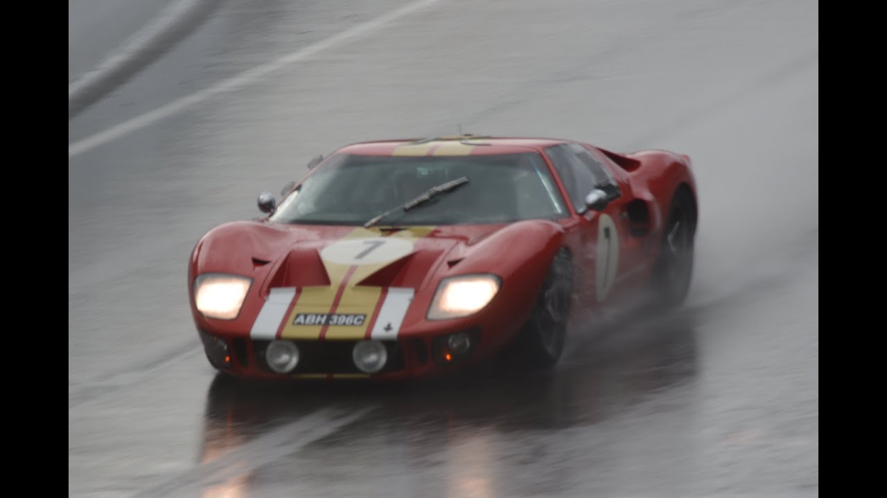 Ford gt40 race BATTLE into the rain - Spa 6 hours classic endurance 2014