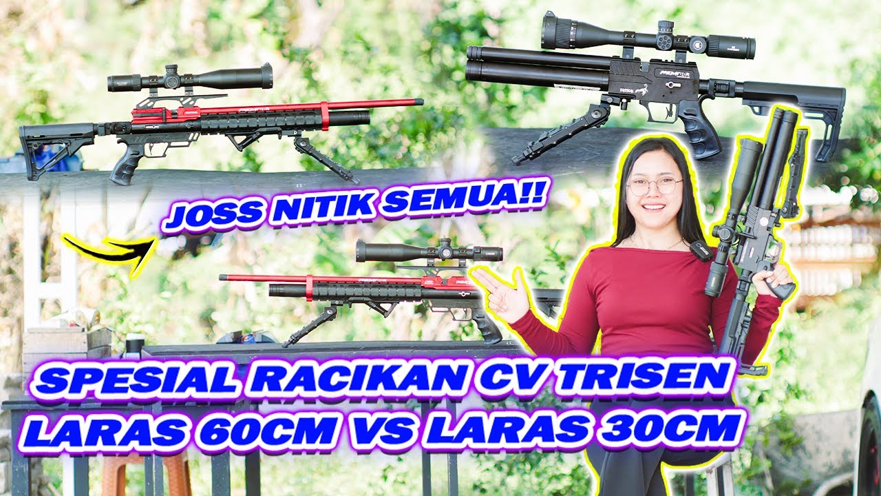 DUEL MAUT TES AKURASI LONG RANGE PCP PREDATOR OD 38 POPOR LIPAT LARAS 60CM VS PCP MINI LARAS 30CM‼️