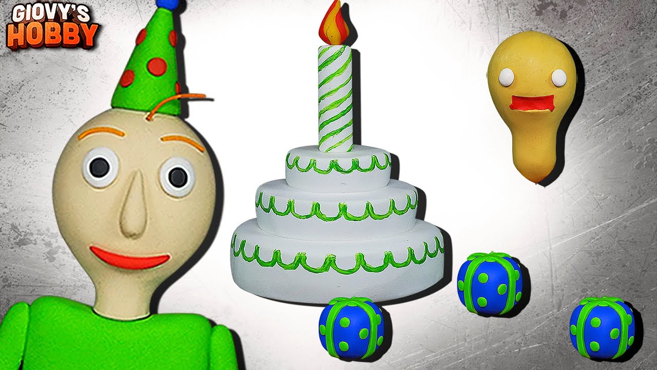 Making Party Baldi ➤ Baldi's Basics Birthday Bash ★ Polymer clay Tutorial