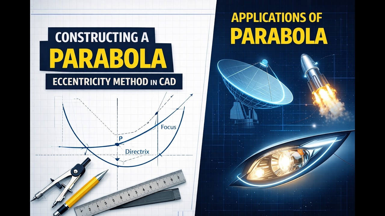 Parabola &ndash; 03 | Engineering Graphics Made Easy (CAD Method)