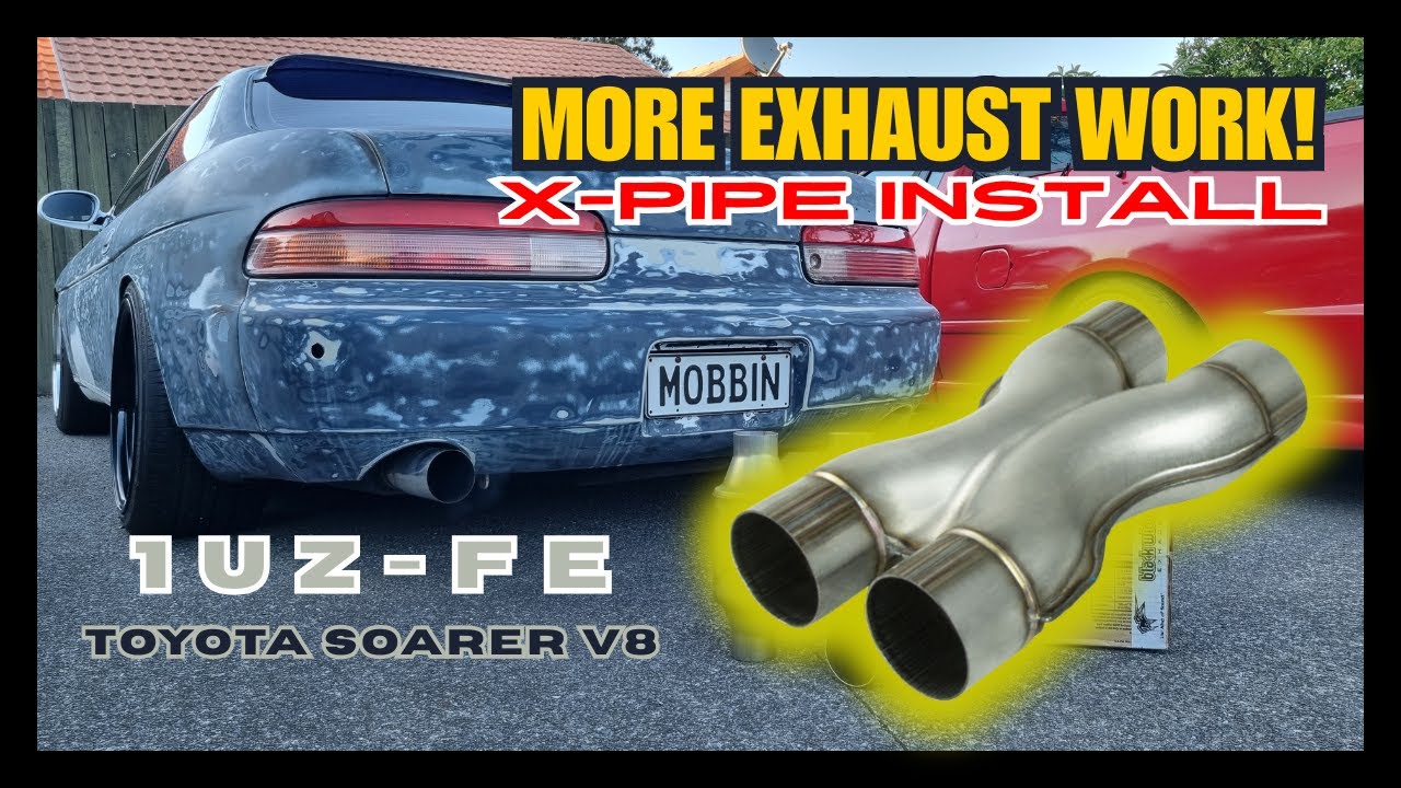 X-pipe install on the 1UZ Soarer V8  |  Finally the exhaust sounds how it should!