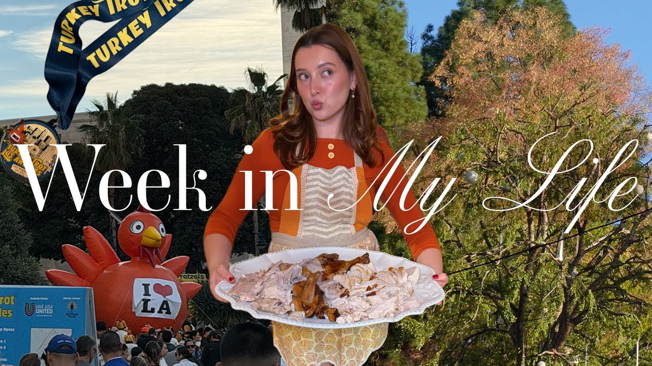 Fall Week in My Life 🦃🍂  running my first 5k, thanksgiving prep, needlepointing & more !