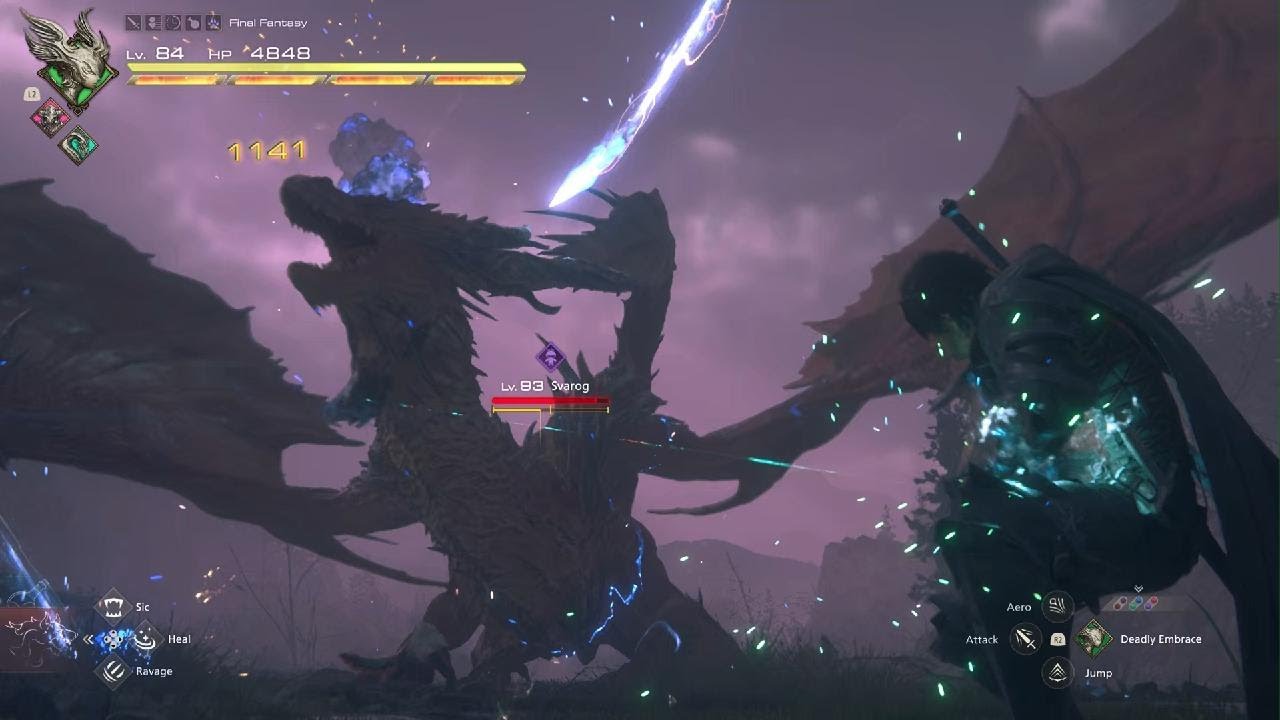 Final Fantasy 16 Clive Vs Svarog (Dragon!!!) No Damage Final Fantasy mode