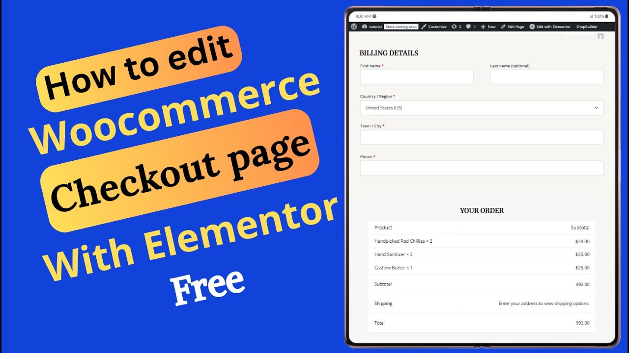 How to Customize WooCommerce Checkout Page with Elementor (Free & Easy Guide)