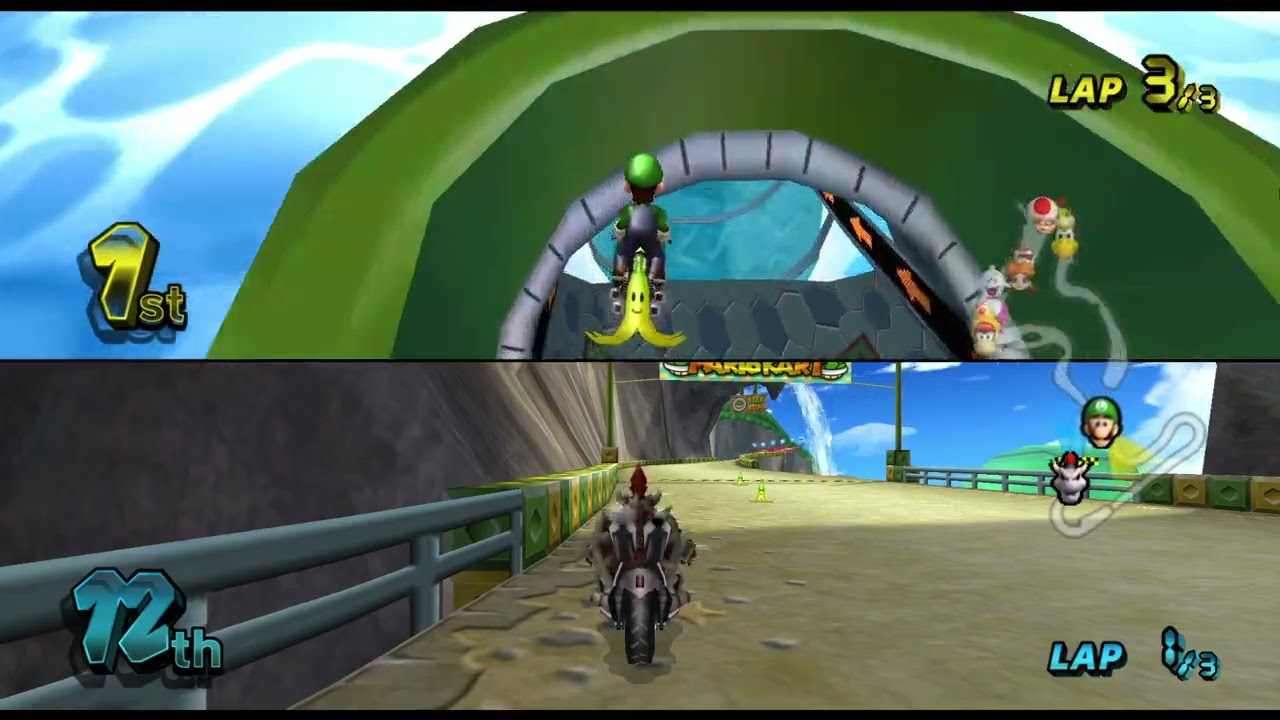 Mario Kart Wii Dry Bowser Loses to Luigi in 150cc Star Cup