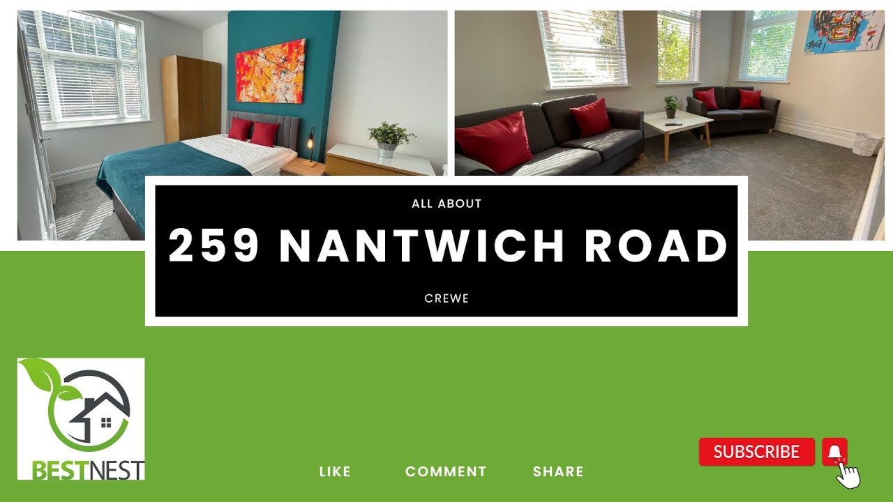 Modern 6-Bed Ensuite Shared House Tour | Spacious Living on Nantwich Road, Crewe for Professionals