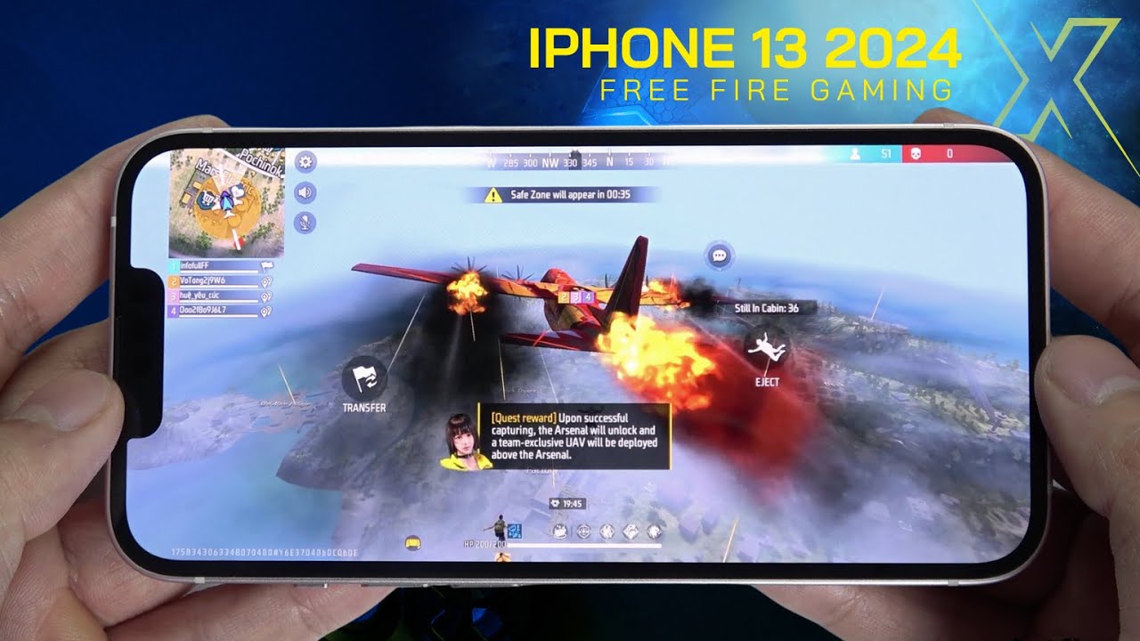 iPhone 13 Free Fire Gaming test 2024 | Apple A15 Bionic