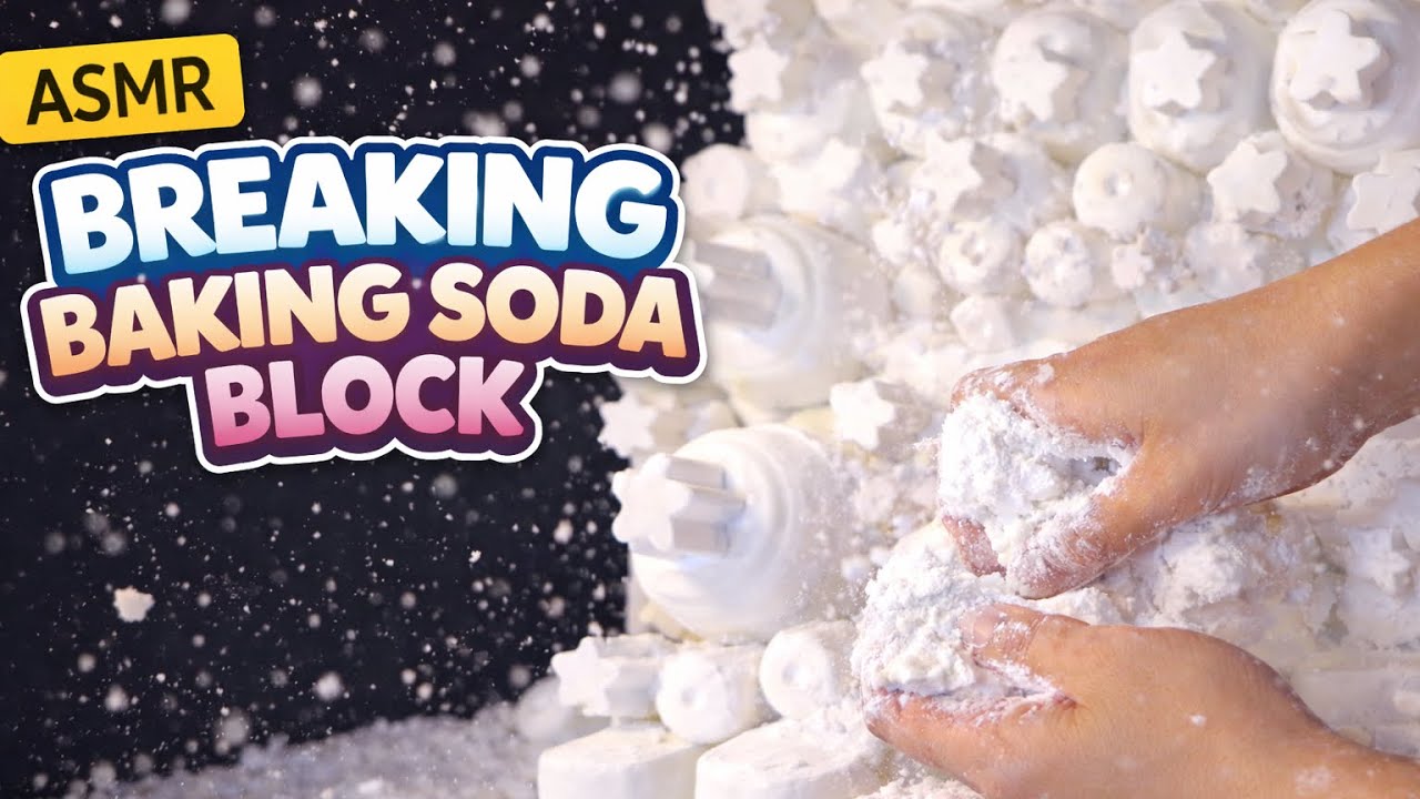 ASMR || Breaking Baking Soda Blocks