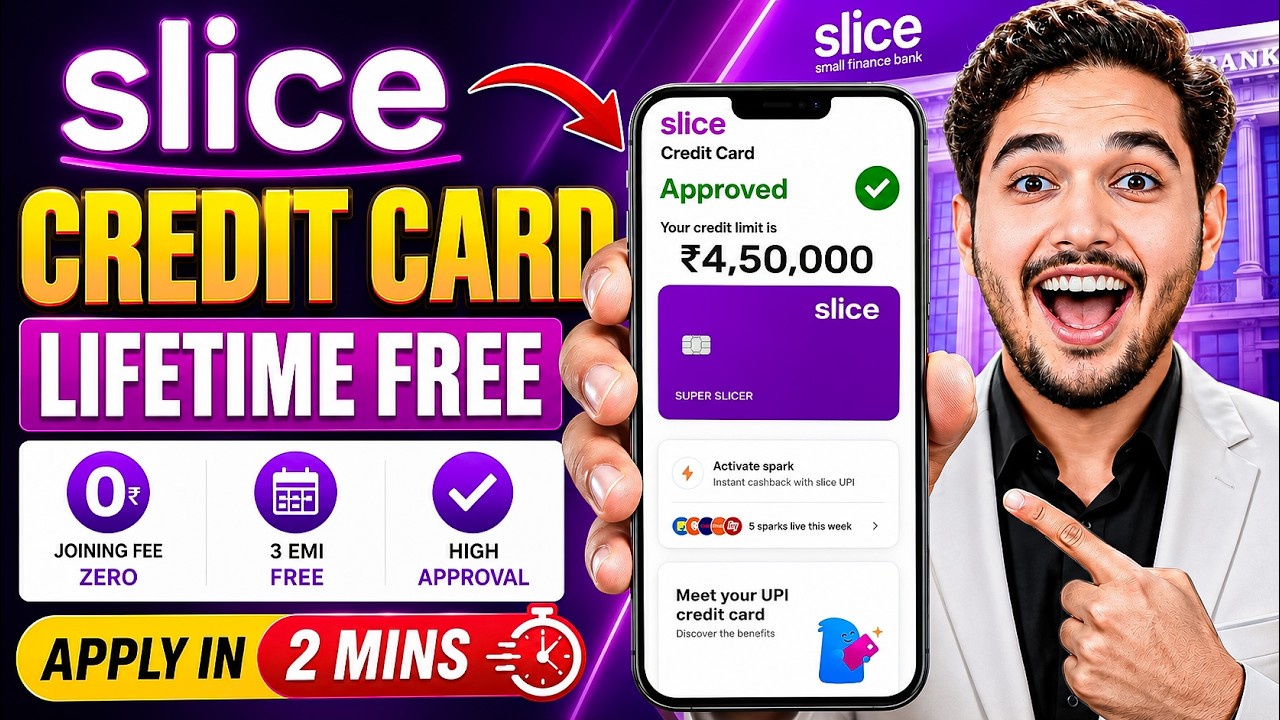 Slice Credit Card Apply || Slice rupay Credit Card Apply || Slice lifetime free Credit Card Apply