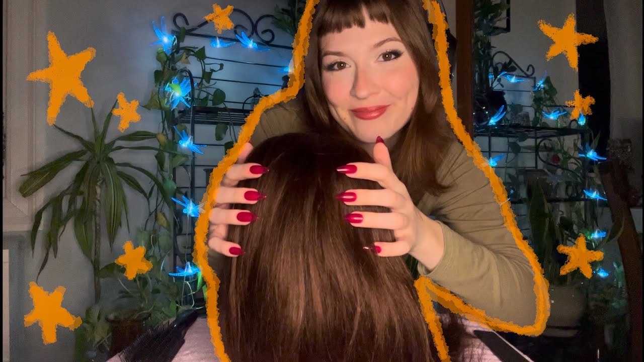 Scalp Massage & Hair Brushing 🩷 ASMR