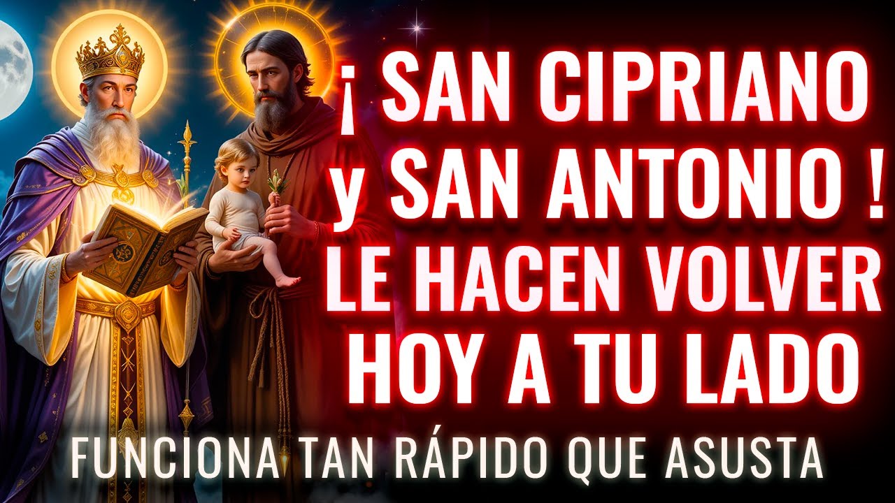 Muy FUERTE Oración del DESESPERO SAN CIPRIANO y San Antonio VUELVE TU AMOR EN 1 MINUTO HOY TE LLAME