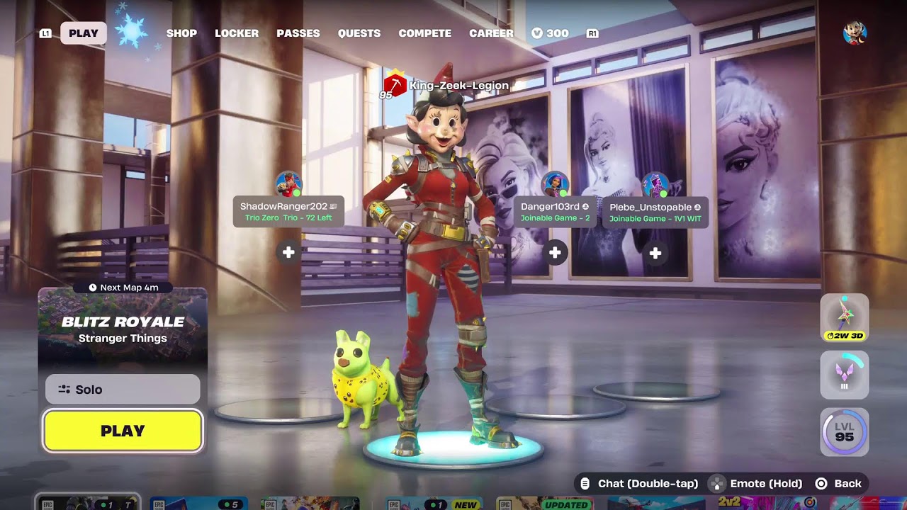 Fortnite runs with wife