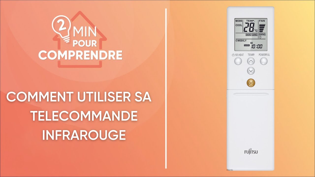 Comment utiliser ma télécommande avec un climatiseur mural Atlantic Fujitsu R32 gamme TAKAO ?