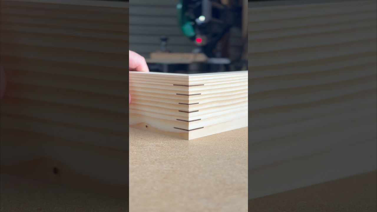 Curved Spline Miter Joint #shorts #woodworking #diy