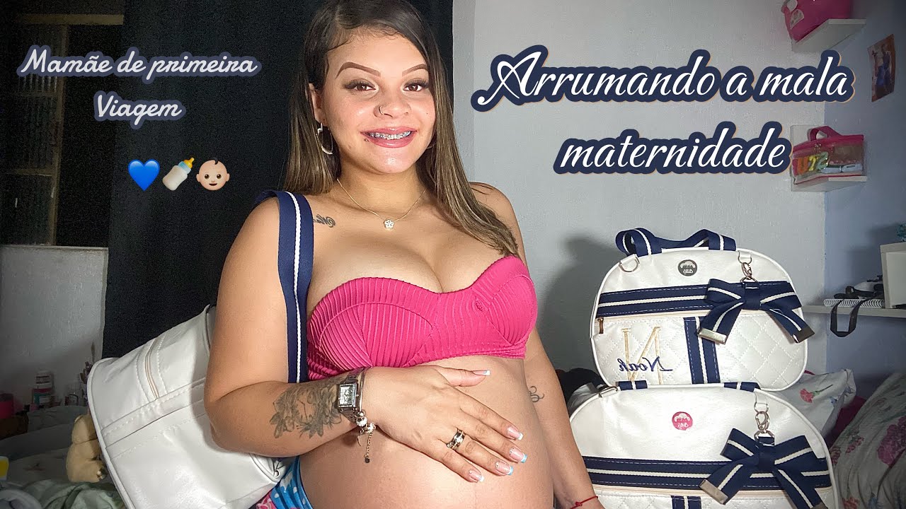 Arrumando a mala maternidade simples e básica , mamãe de primeira viagem  🩵