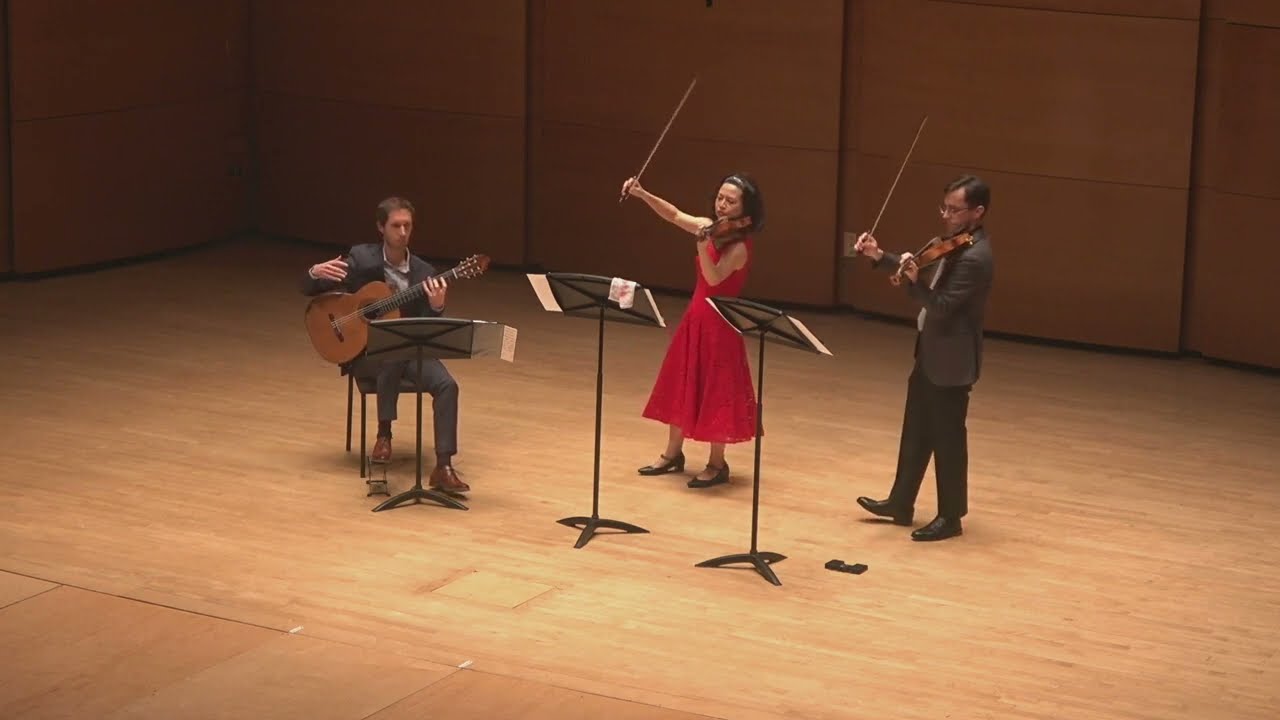 Telemann Trio Sonata in A minor, for two violins and guitar.