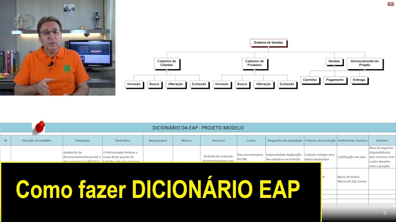 Como fazer o DICIONÁRIO DA EAP DO PROJETO na prática
