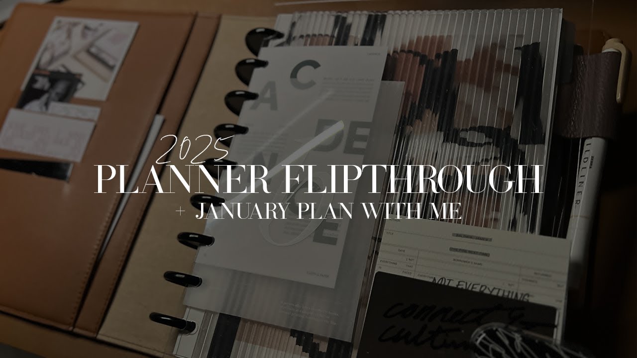 2025 Planner Flipthrough + January Plan With Me | Cloth & Paper Setup
