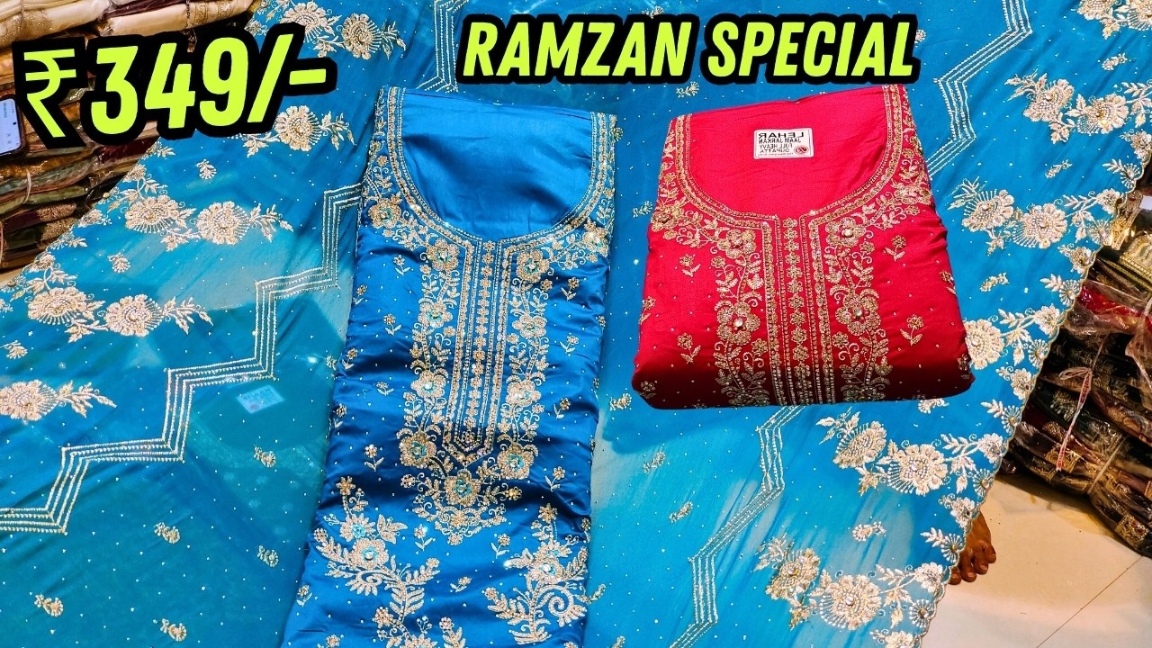 Hyderabad Wholesale Dress Materials Fancy Work Suits Pakistani Cotton Suits | GM Suits