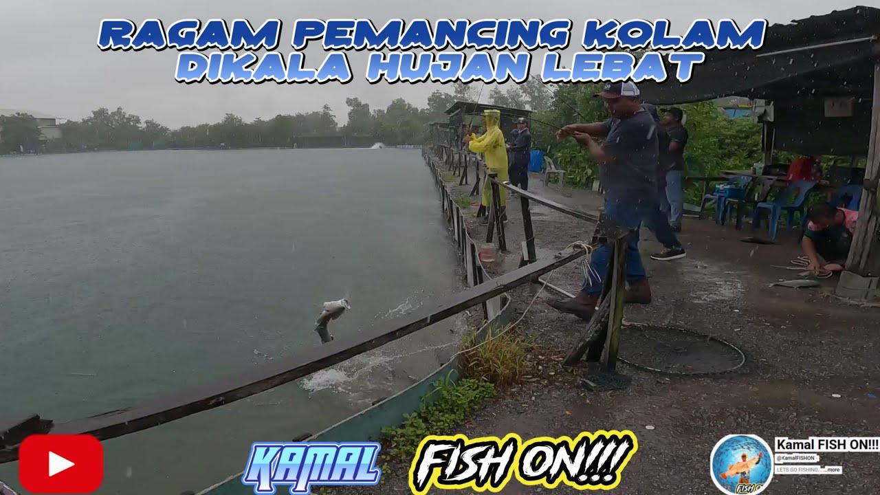 Ragam Pemancing Kolam Dikala hujan Lebat 