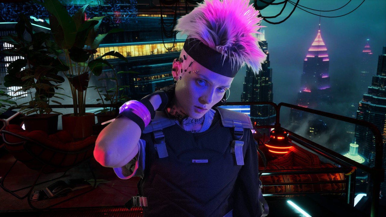 Android Upgrade ASMR | Cyberpunk Balcony Atmosphere #89
