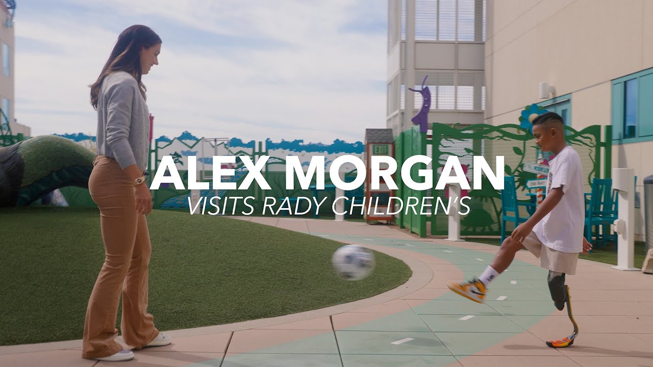 Alex Morgan Visits Rady Children's