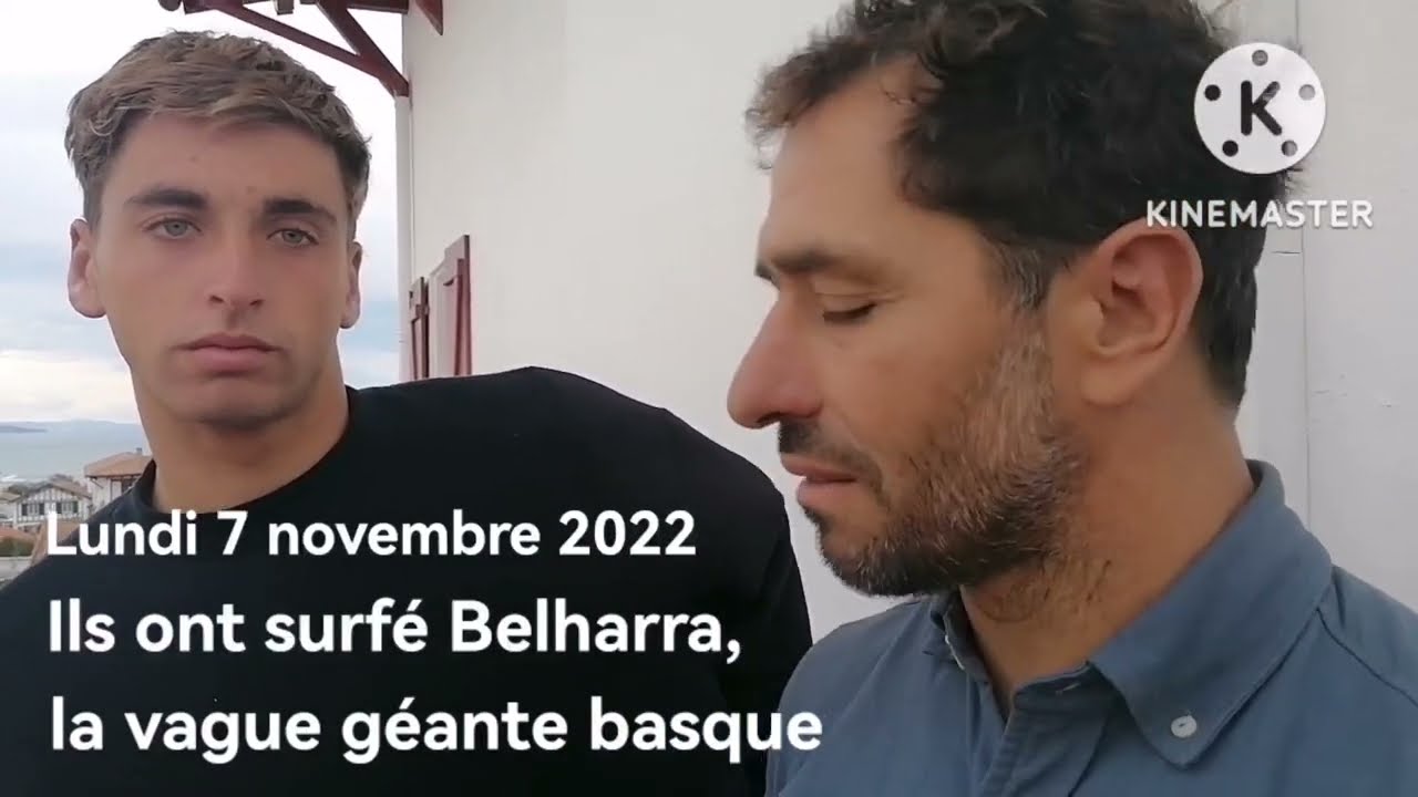 Ils ont surfé la vague géante Belharra : Peyo Lizarazu et Matthieu Etxebarne racontent