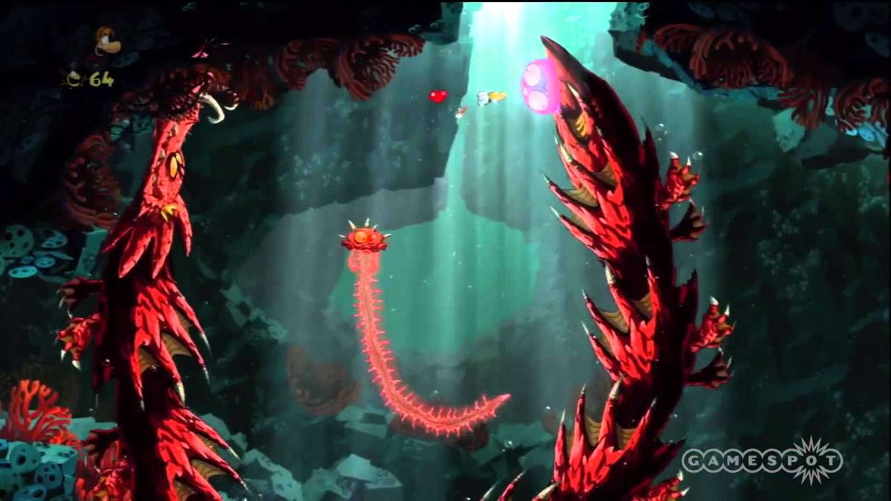 Sea Dragon Boss Fight - Rayman Origins Gameplay Video (Xbox 360)